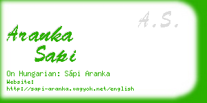 aranka sapi business card