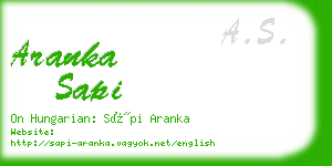 aranka sapi business card